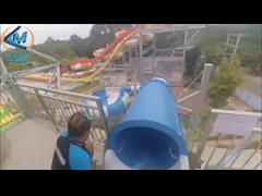 12.5M Height Water Amusement Park Equipment Space Bowl Water Slide 1.5m Pool Depth