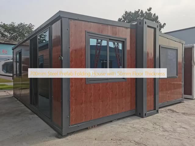 700mm Steel Prefab Folding House with 50mm Floor Thickness
