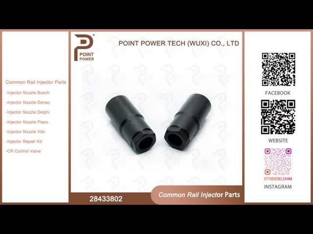 Common Rail Injector Spare Parts Nozzle Nut Φ18.9×41×M17*0.5 For Euro5 Nozzle Cap video