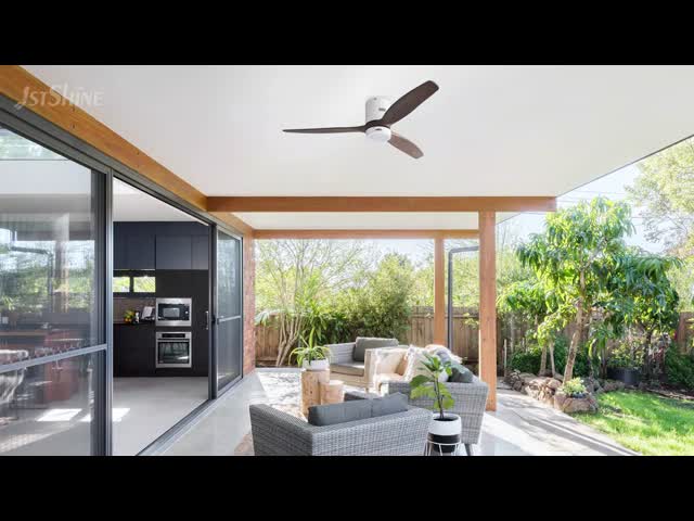 52 Inches Flush Mount LED Ceiling Fan With Light For Hotel