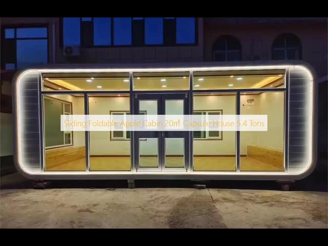 Sliding Foldable Apple Cabin 20㎡ Capsule House 5.4 Tons