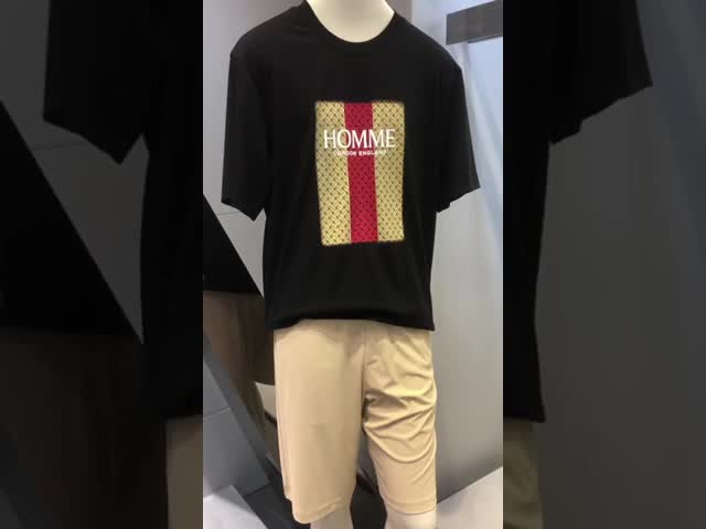 230 Gsm Cotton T-Shirts For Man Short Sleeve O Neck Knitted Crew Collar