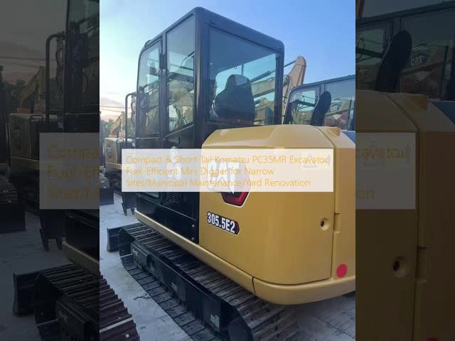 Compact & Short-Tail Komatsu PC35MR Excavator, Fuel-Efficient Mini Digger for Narrow Sites/Municipal Maintenance/Yard Renovation