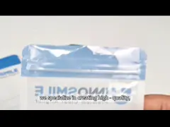 Customizable White Zipper Bag for Dental Teeth Clear Aligners Packaging One Side Clear with Heat Sealing and Logo Alignment