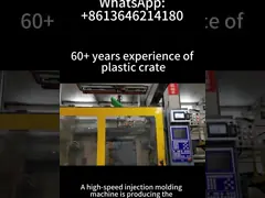 Collapsible Stackable Plastic Crate for Easy Transportation of Agricultural Goods