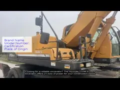 Original Hyundai 210W-9 Used Excavator 21ton Hyundai 210W-9 Used Wheel Excavator for Construction