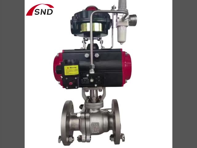 Pneumatic Flange Stainless Steel CF8 Ball Valve DN50 For Industrial Use