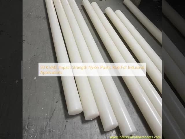 50 KJ/M2 Impact Strength Nylon Plastic Rod with 80°C Heat Deflection Temperature and 2.5%-2.8% Moulding Shrinkage for Industrial Applications