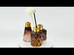 Cone Shaped Amber Gradient Color Glass Aromatherapy Bottle Screw Cap