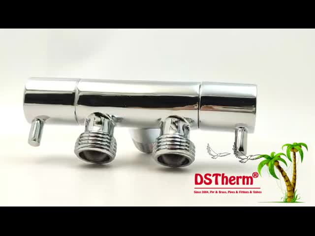 3-Way Diverter Valve Double Switch Angle Valve One-inlet Two-outlet Angle Valve Double Handle Angle Valve