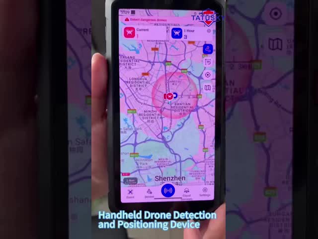 70Mhz-6200Mhz Portable 3km Passive Handheld Drone Detector Tracking And Positioning