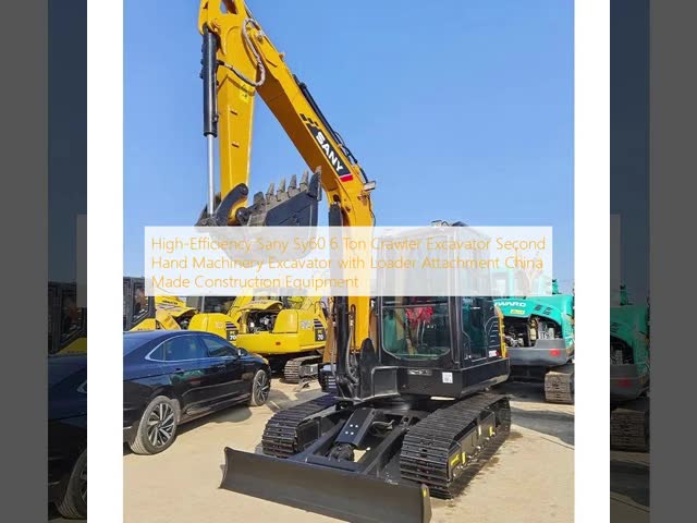 High-Efficiency Sany Sy60 6 Ton Crawler Excavator Second Hand Machinery Excavator with Loader Attachment China Made Construction Equipment