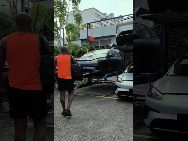 Plateforme de stationnement à 4 colonnes pour voitures, empileur de stationnement pour garage, 3600 kg, hauteur de levage 2100 mm vidéo