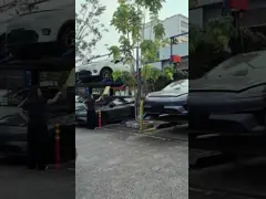 Plateforme de stationnement à 4 colonnes pour voitures, empileur de stationnement pour garage, 3600 kg, hauteur de levage 2100 mm video