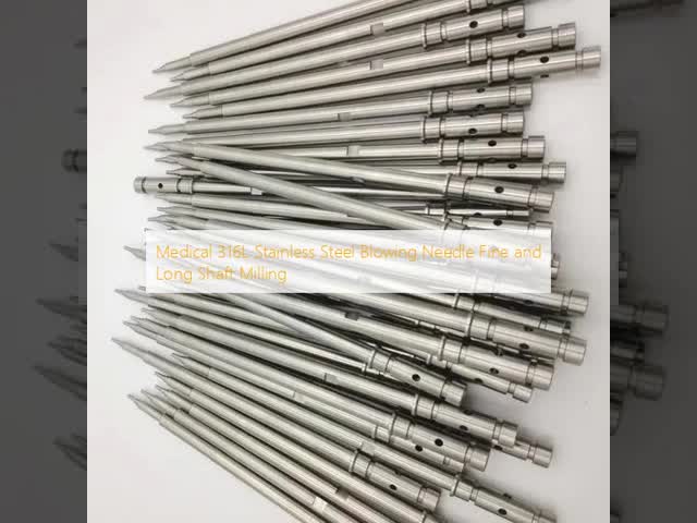 316L Stainless Steel CNC Parts Blowing Medical Needle Fine Long Shaft Milling