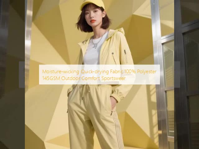 Moisture Wicking Quick Dry Fabric Outdoor Polyester Sportswear Fabric 145GSM