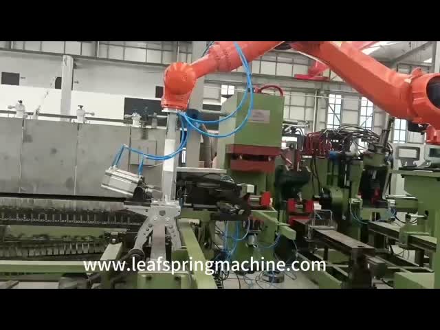 Clipping Press Machine for leaf spring eye forming production line video