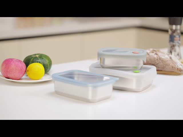 IKOO Stainless Steel 304 or 316 Food Storage Container with Silicone Lid and Leak-proof Design