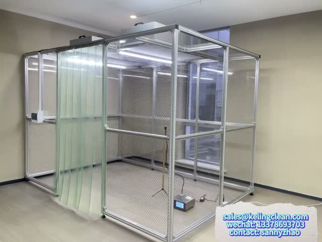 Compact Air Purification Equipment Softwall Clean Room With Anti Staic Grid Curtain