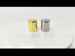Cylinder Alumite  Gold And Silvery Perfume Bottle Cap Luxurious Texture
