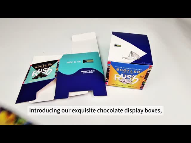 Recyclable Paper Cardboard Display Box for Chocolate Bar Packing Nutrition bar Display Box and Back Seal Bag