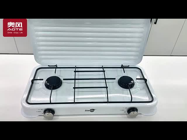 Aluminum Tabletop 2 Burner Gas Cooktop For Household And Outdoor Camping