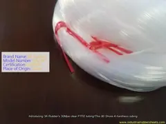 Clear Virgin TPU PTFE Tubing with 30Mpa Tensile Strength and 90 Shore A Hardness