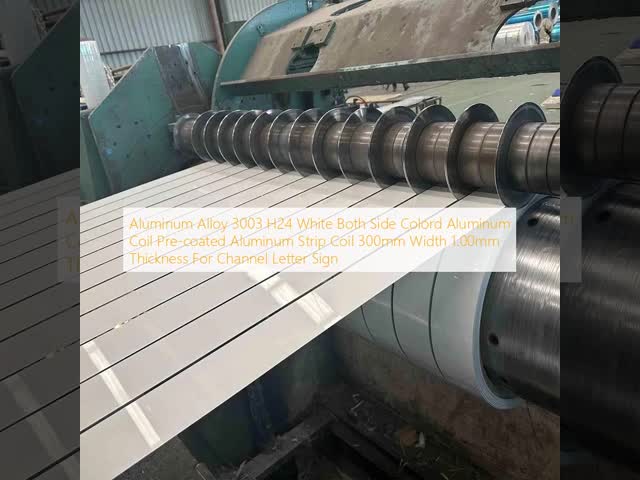 Aluminum Alloy 3003 H14 White Both Side Colord Aluminum Coil Pre-coated Aluminum Strip Coil 300mm Width 1.00mm Thickness For Channel Letter Sign