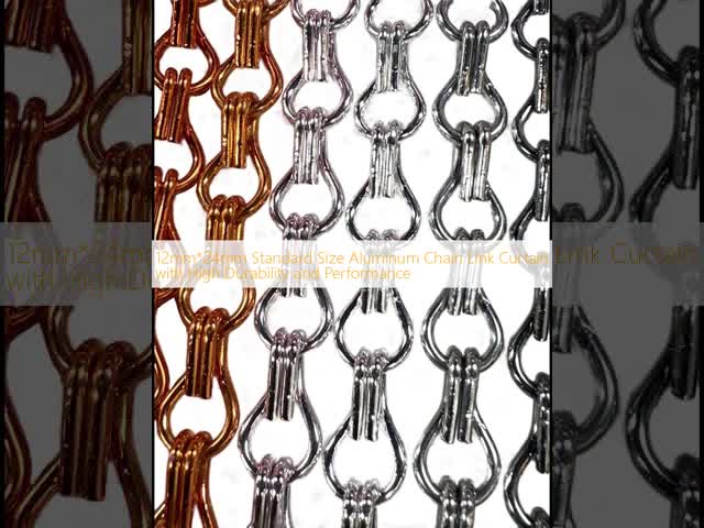 12mm*24mm Standard Size Aluminum Chain Link Curtain with High Durability and Performance