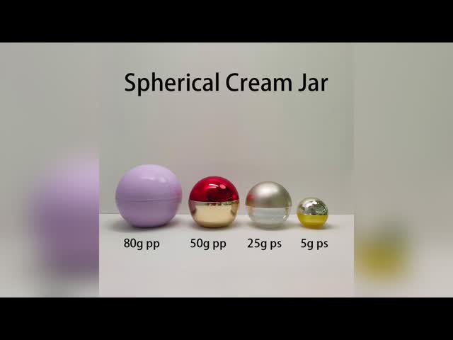 5g 25g Electroplate Spherical Plastic Cream Jar for Makeup with Ergonomic Design