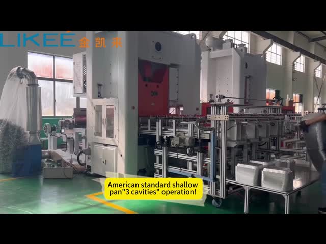 LK-T130 Aluminium Foil Container Making Machine Odorless Food Packaging 100% Recyclable Round Shape