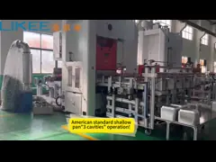 China PLC Control System Sale Automatic Aluminium Foil Lunch Box Making Machine supplier