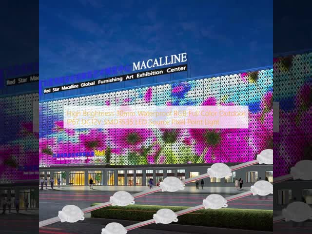 High Brightness 30mm Waterproof RGB Full Color Outdoor IP67 DC12V SMD3535 LED Source Pixel Point Light