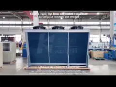 V-shaped top blow air condenser