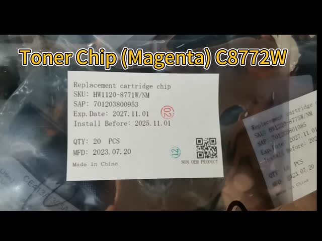 Magenta Toner Chip C8772W for HP 02XL Photosmart Printer Cartridge Chip