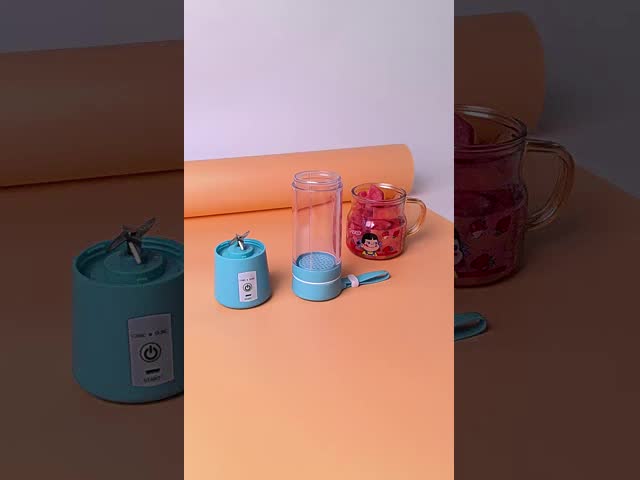 Portable USB Charging Juicer Commercial Fruit Juicer 40W 380ml Capacity 6 Blade Stainless Steel