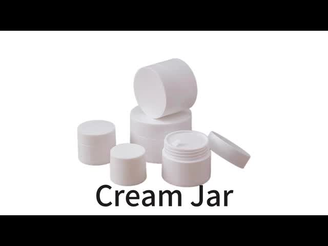 50g+50g Food Grade PP Cream Jar with Glossy/Frosted Surface and Screw Cap Sealing for Cosmetic Packaging