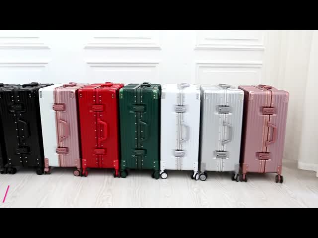 902 TSA Lock Panda color lock suitcase Aluminum frame trolley case 26 inch universal wheel suitcase luggage cosmetic case minimalist and luxurious good quality convenient travel 28 inches aluminum