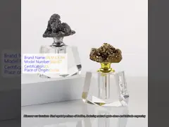 12ml Luxury Natural Agate Stone Crystal Druse Empty Crystal Perfume Oil Bottle 