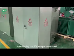 UL Listado 600Kva 3 Transformador de fase montado en una almohadilla sumergido en aceite de 34.5KV a 480V Transformador de distribución de energía eficiente