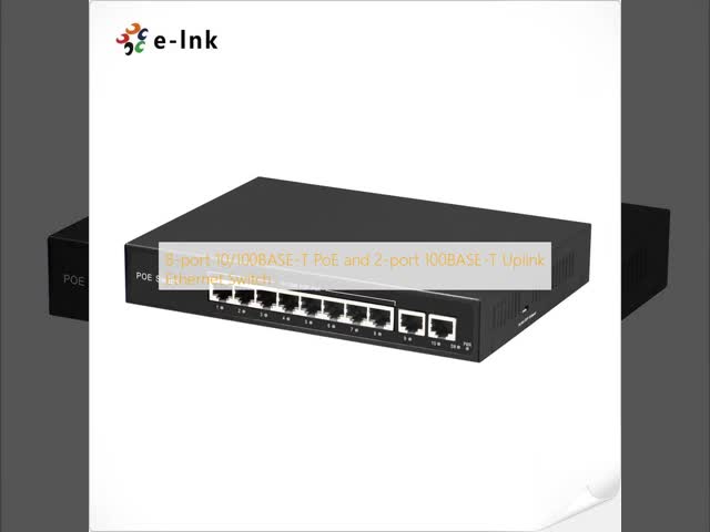 8-Port 10/100/1000T 802.3at PoE + 1-Port Uplink Ethernet + 1-Port Gigabit SFP Ethernet Switch