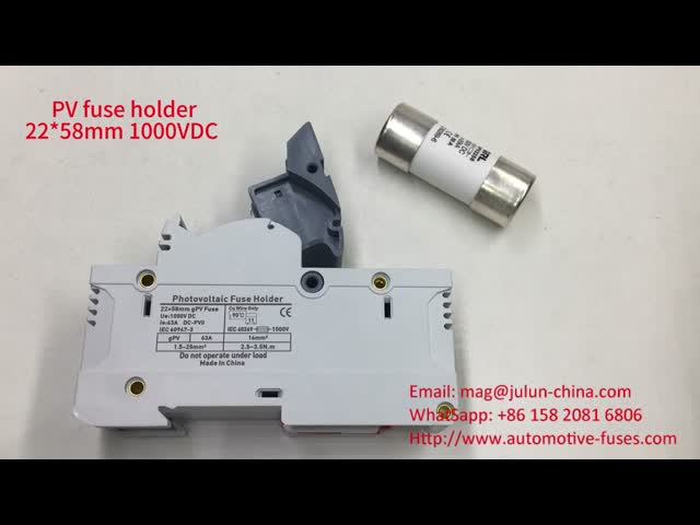 PV FUSE 10*38mm 30A 1000VDC 6 KV Rated Impulse Withstand Voltage Solar PV Fuse with High Breaking Capacity of 20kA