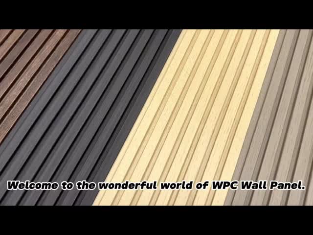 Chinese Factory WPC Fluted Wall Panel PVC Board Slatted WPC Panel for Interior Decoration Wpc Wall Panel