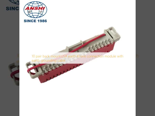 10 pair back mount LSA earth Krone connection module with earth grounding cable