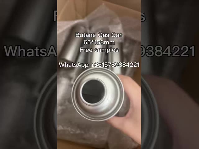 0.19mm Necked-In Cassette Gas Tin Can  Outdoor Butane Gas Can 65*165mm