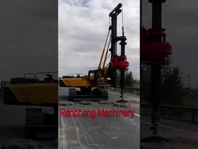 20m Drilling Depth Hydraulic Rotary Well Drilling Rig 205 Horsepower Diesel Engine