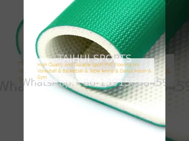 Indoor Court PVC Rubber Floor Mat 3.5-10mm Thickness Sport PVC Flooring For Volleyball Badminton Tennis Dance Room Gym