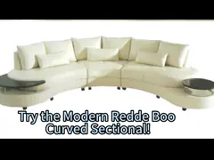 Curved Corner Sofa Furniture Real Leather Sectional Recliner Moistureproof