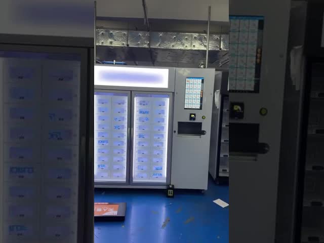 40-Locker Pizza Vending Machine with Microwave Shelf -22℃ to 20℃