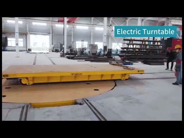 Heavy Duty Electric Turntable Transfer Cart 360 Degree Rotation For Precise Material Handling